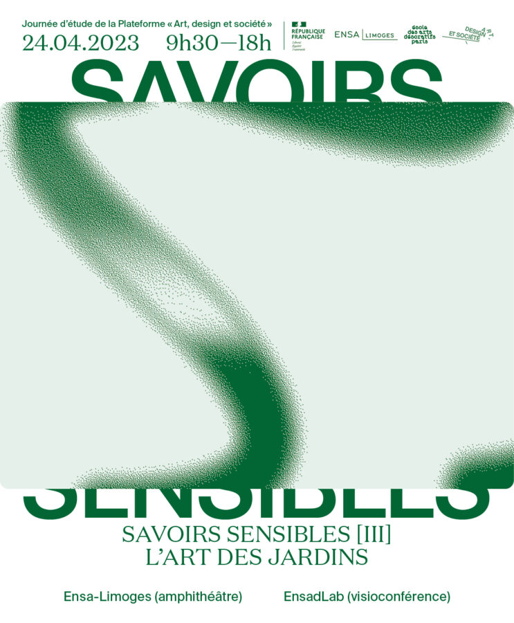 Image : visuel de la journée d'étude "Savoirs sensibles, l'art des jardins"