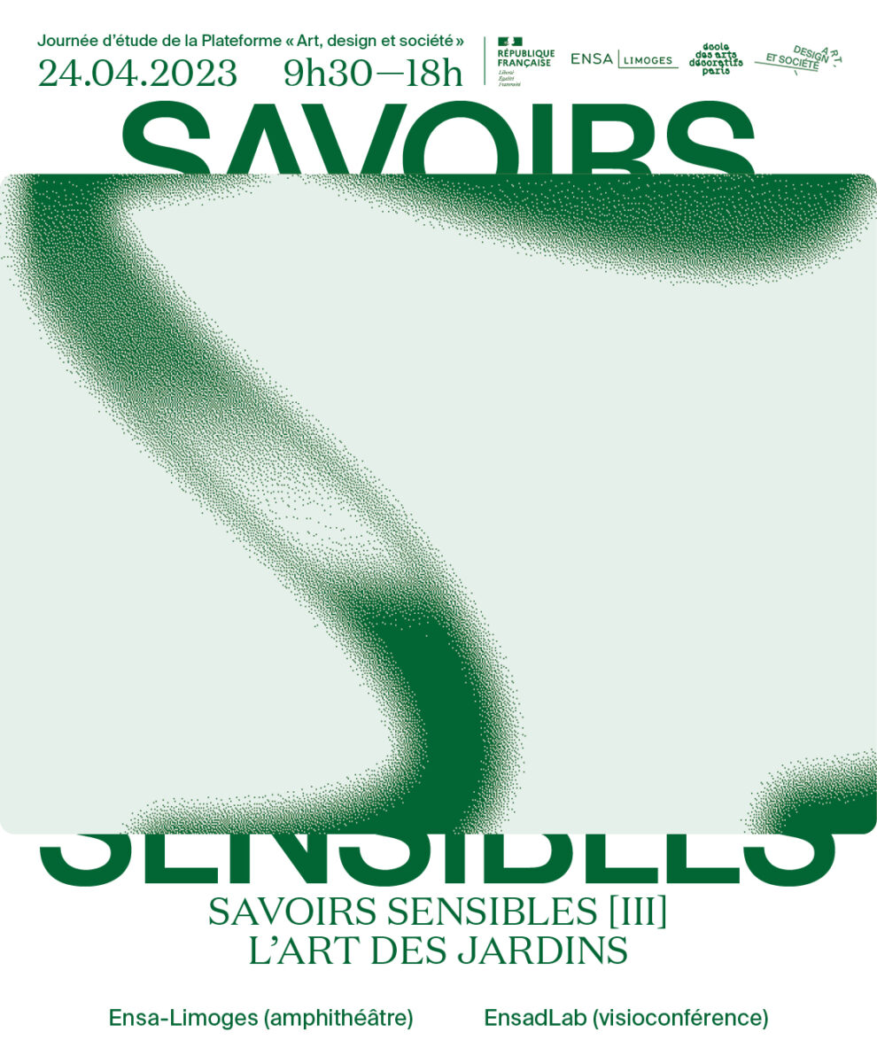 Image : visuel de la journée d'étude "Savoirs sensibles, l'art des jardins"