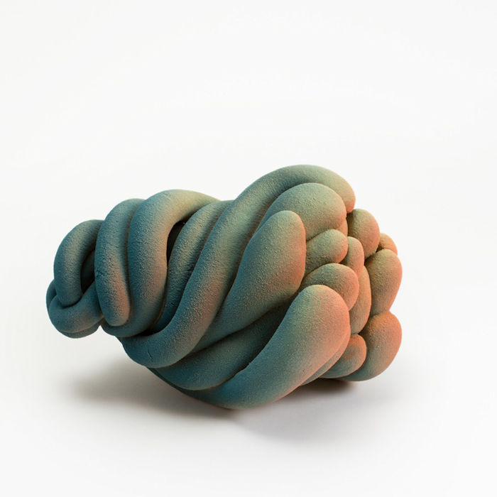Photo : Claire Lindner, Node n°2, 2018, Grès chamotté émaillé