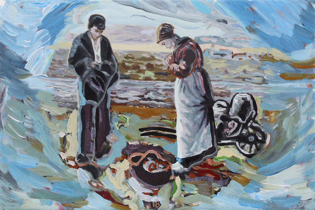 Photo : Angélus 12, 2021 -peinture acrylique sur toile, 20 x 30 cm. Isabelle Braud