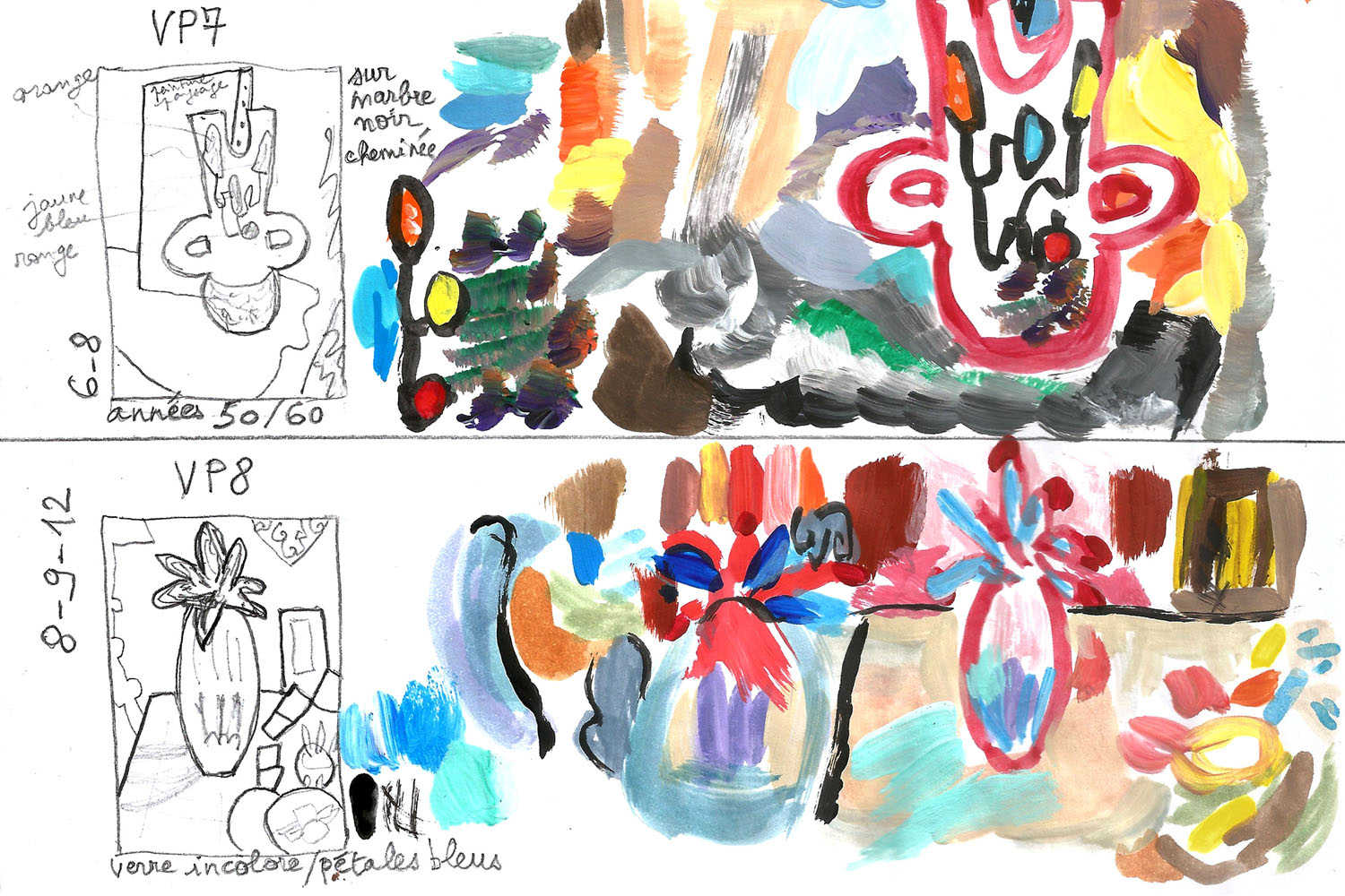 Peinture acrylique, Vase Préféré du Quartier Marceau, 2024 - Isabelle Braud