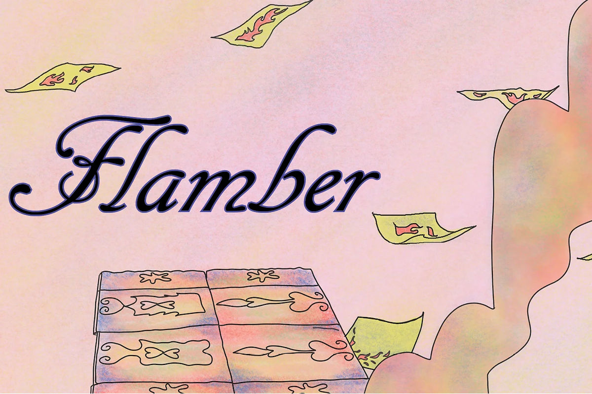 Visuel exposition "Flamber" avec Jeanne Cardinal et Marie Pic