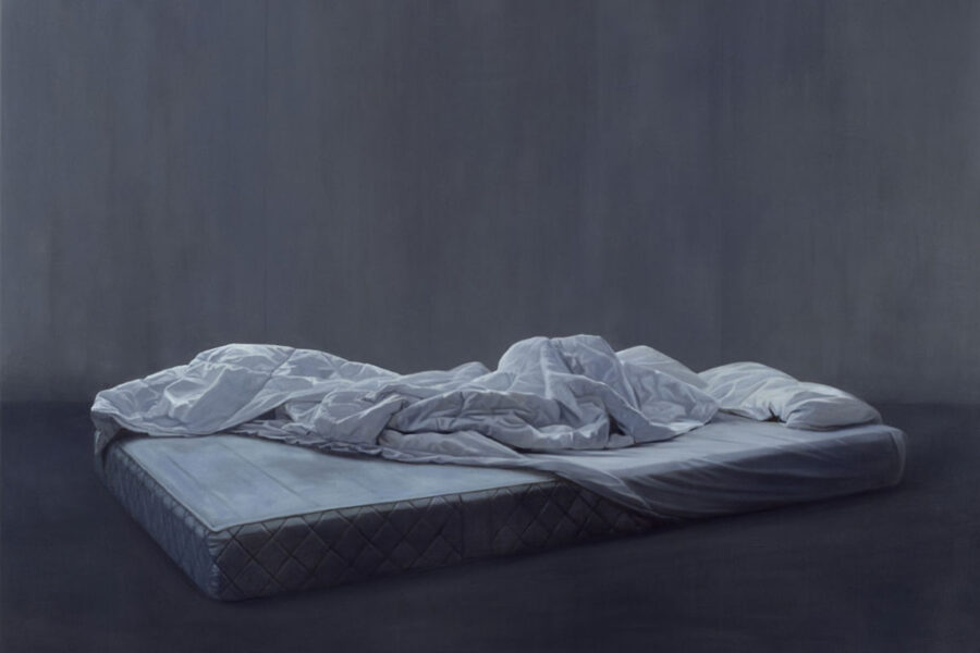 Image : Arnaud Adami " Tim Eitel, Matratze, 221 x 211cm, huile sur toile, 2008