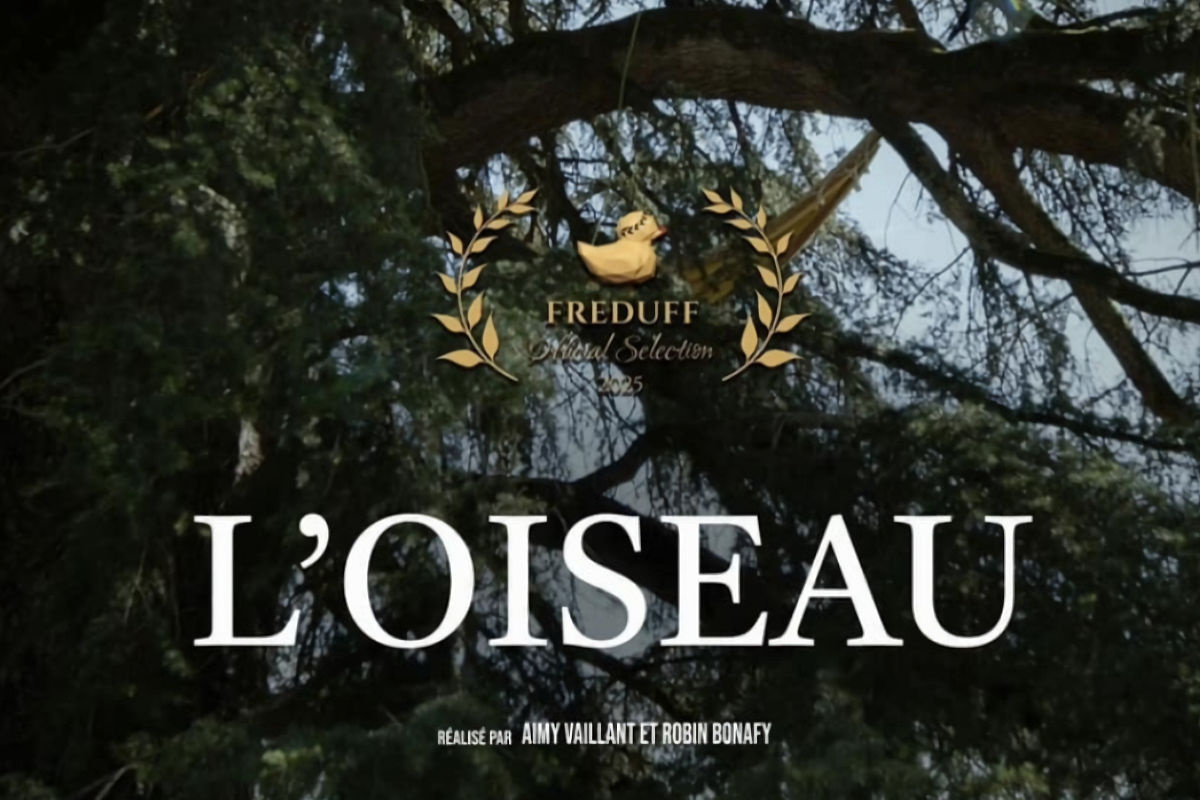 Détail de l'affiche "L'oiseau" réalisé par Aimy Vaillant et Romain Bonafy