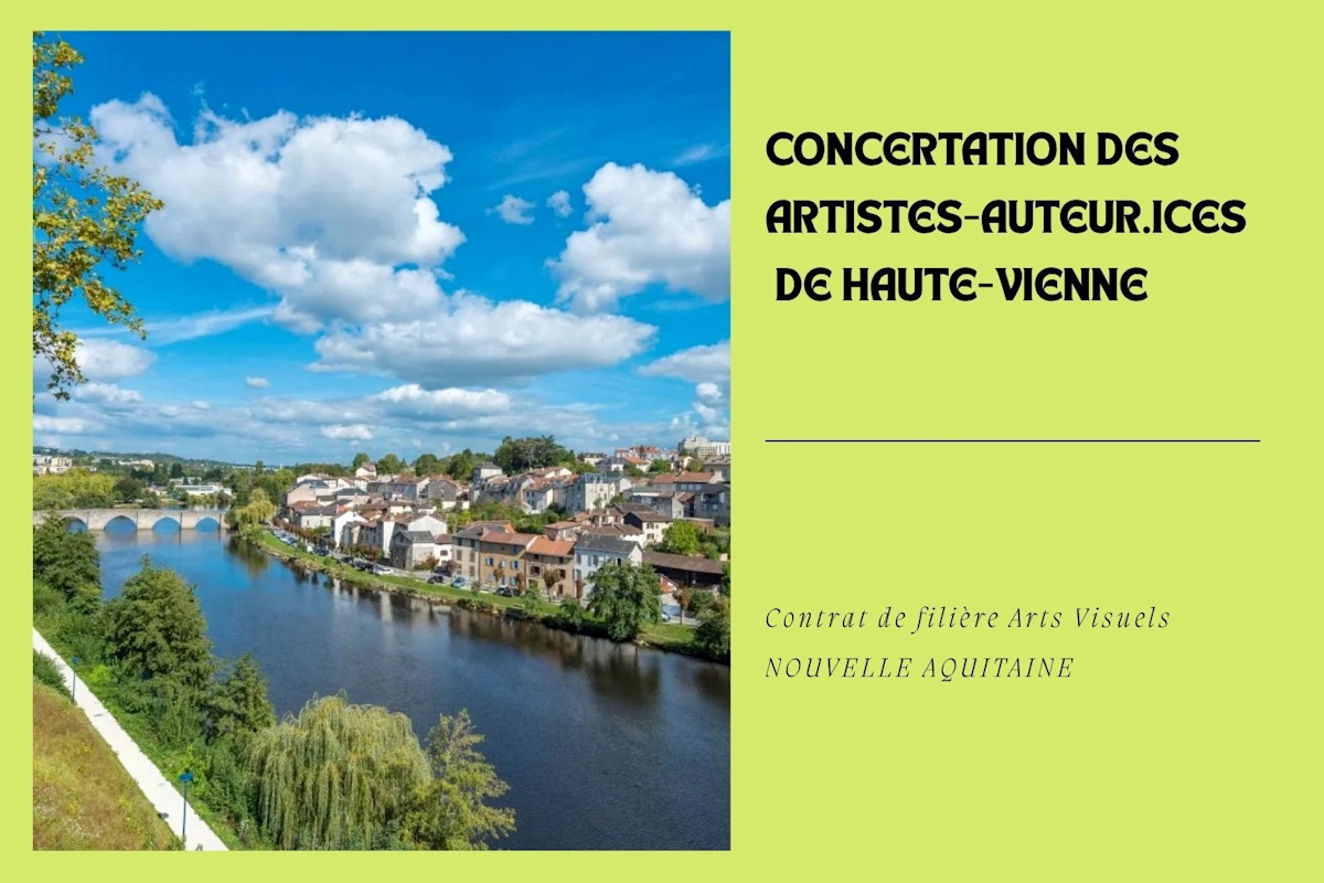 Visuel pour la journée de Concertation des Artistes Auteur·ices de haute-Vienne