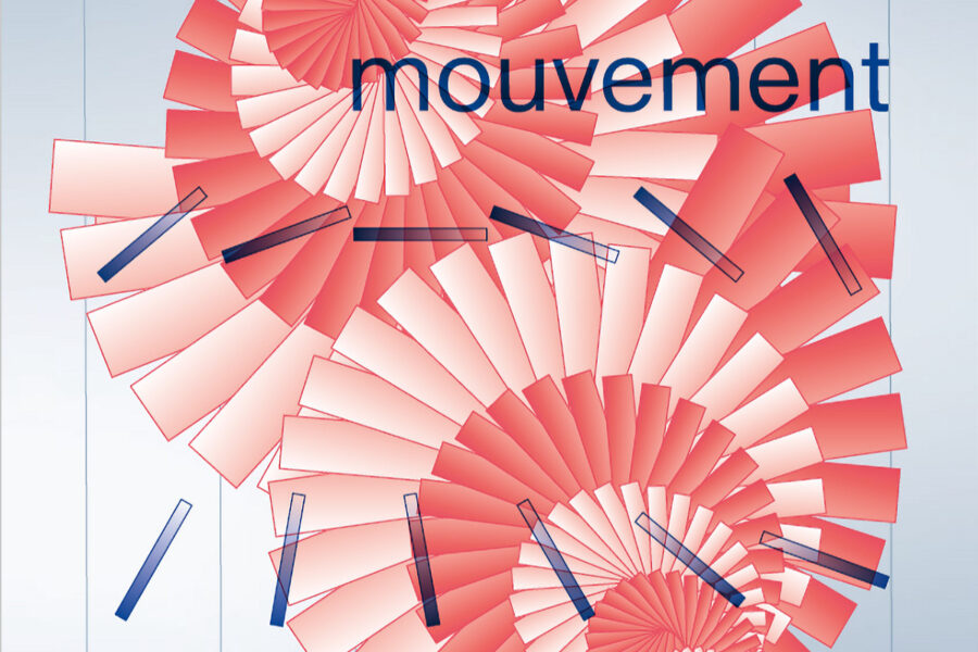 Visuel : détail de l'affiche de l'exposition "Mouvement" au musée de Carouge