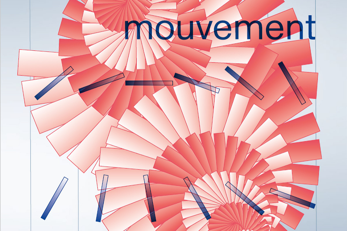 Visuel : détail de l'affiche de l'exposition "Mouvement" au musée de Carouge